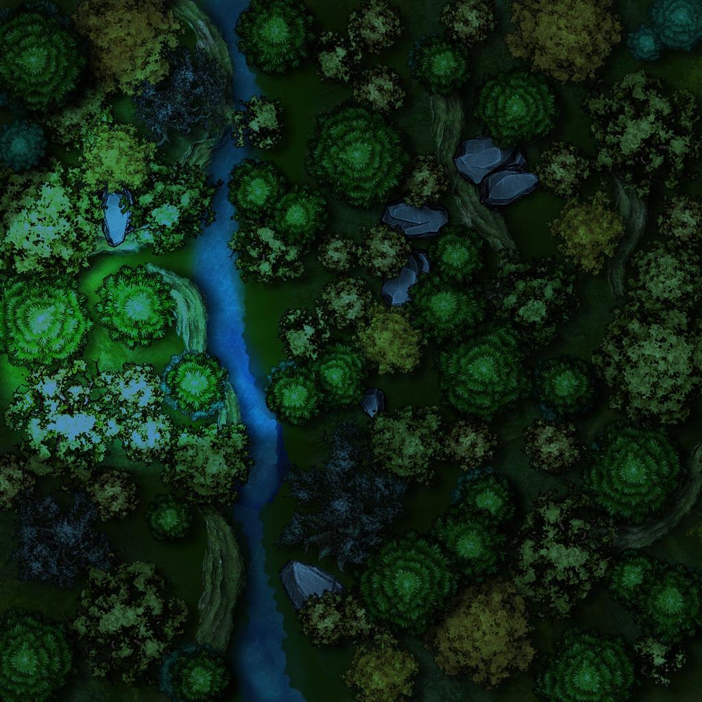 Full Moon Dense Forest Night