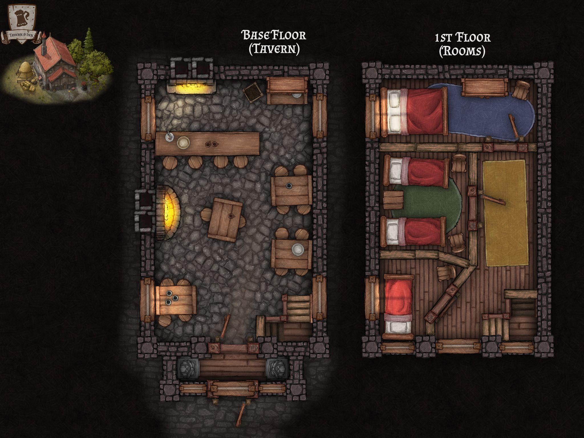 Tavern & Inn Timelapse Video Map | Inkarnate - Create Fantasy Maps Online