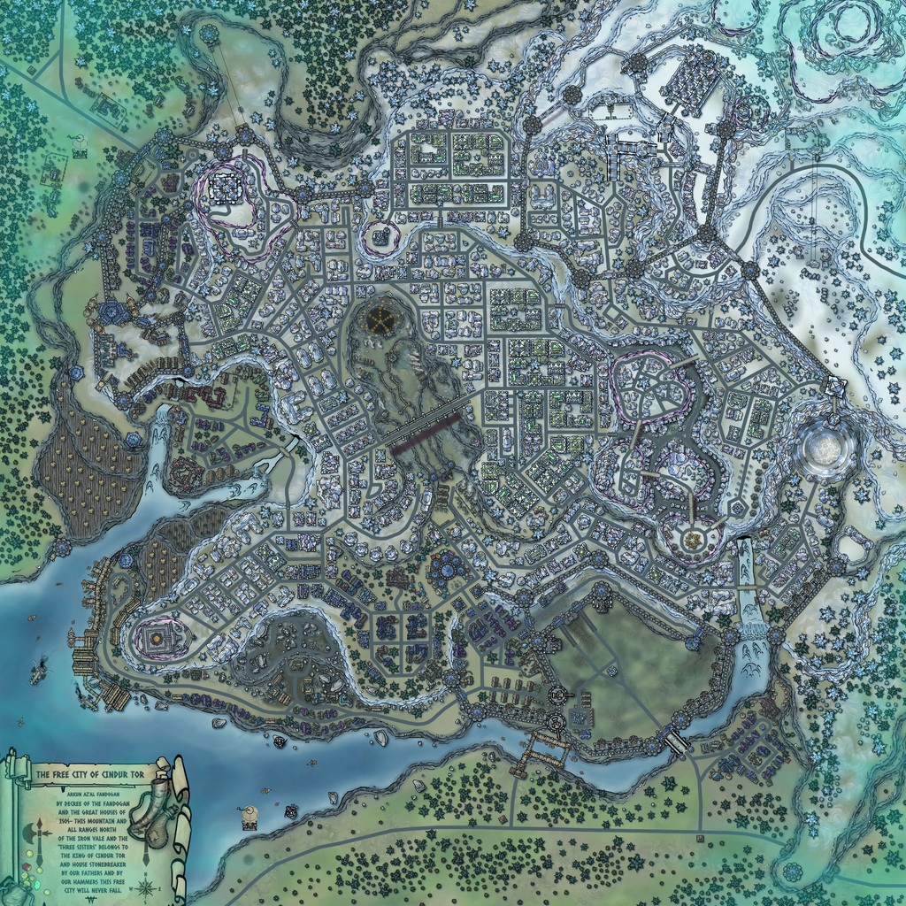 The Dwarven City of Cindur Tor: The Silver Mountain              
(No Locations)