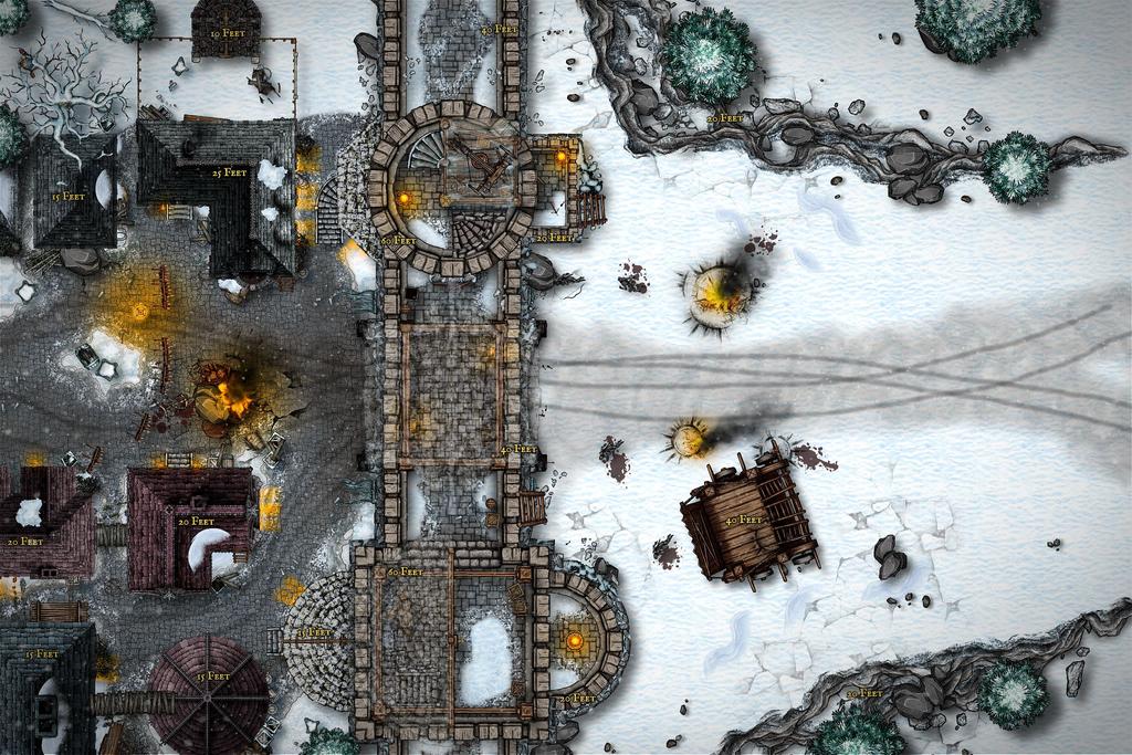 City Gate Battlemap 60x40