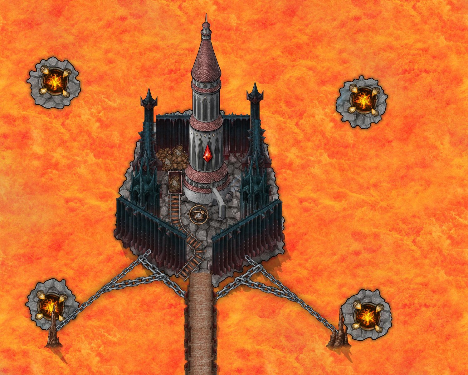 Element's gate (fire) Inkarnate Create Fantasy Maps Online