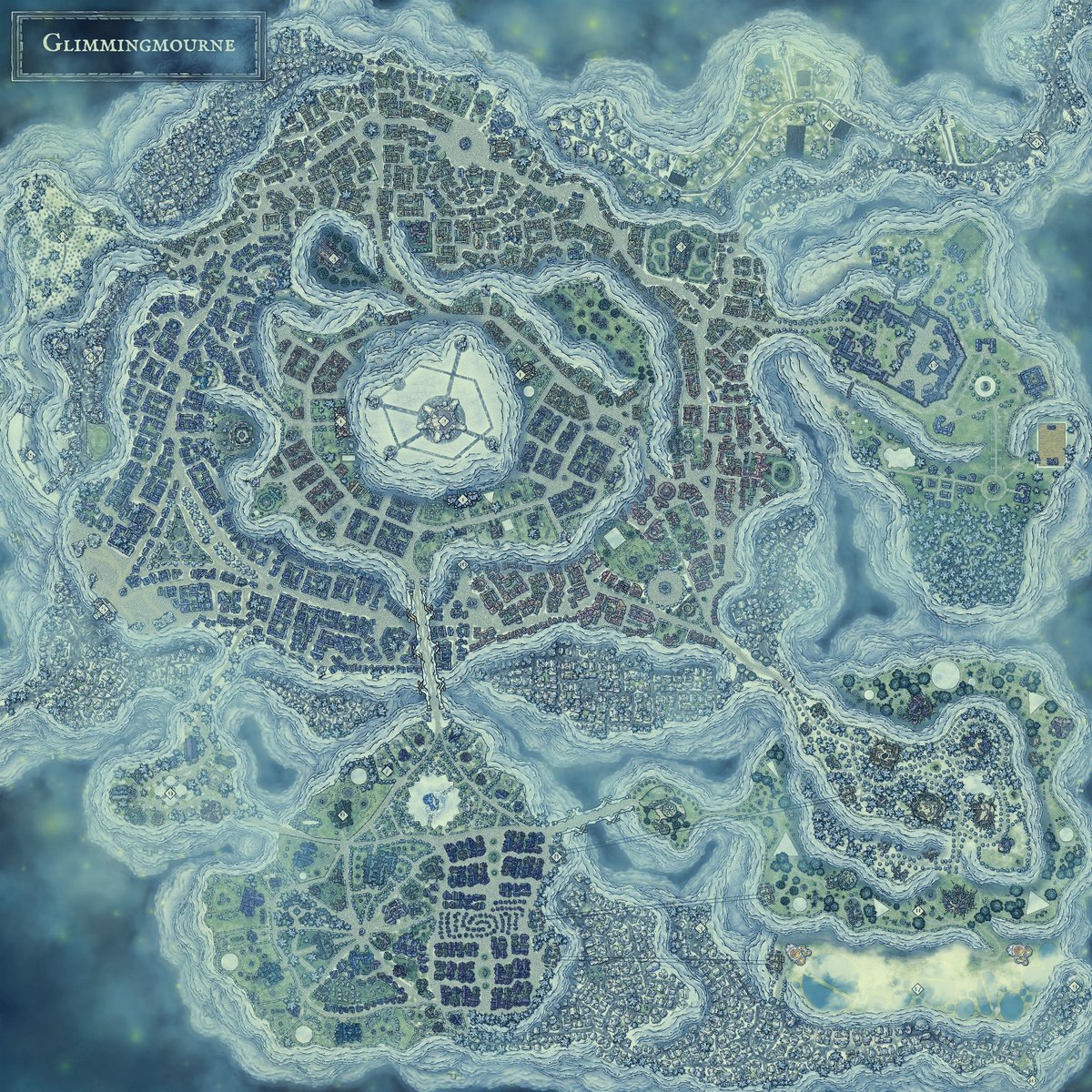 Glimmingmourne - An icy city on the top of a mountain