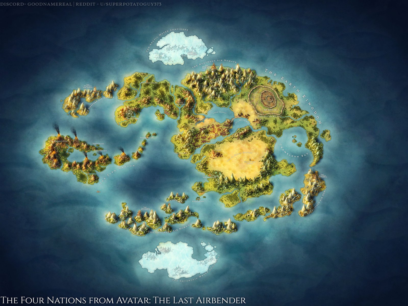 The Four Nations from Avatar: The Last Airbender 