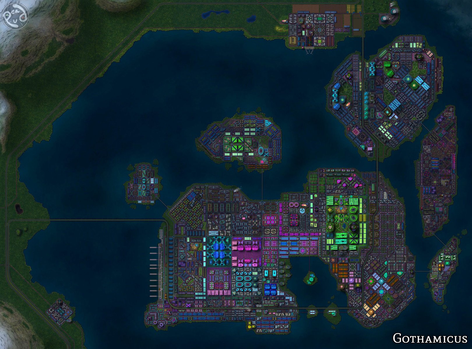 Gothamicus - A Large Cyberpunk City