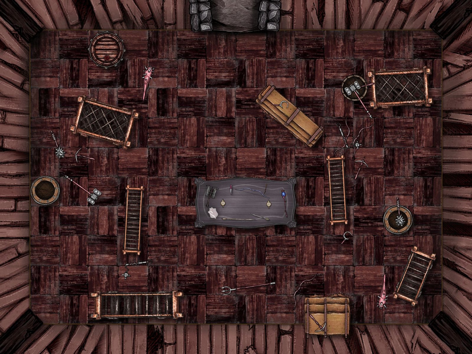 Messy Weapon Room | Inkarnate - Create Fantasy Maps Online