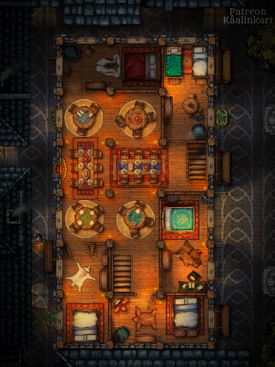 The dancing trout inn, second floor