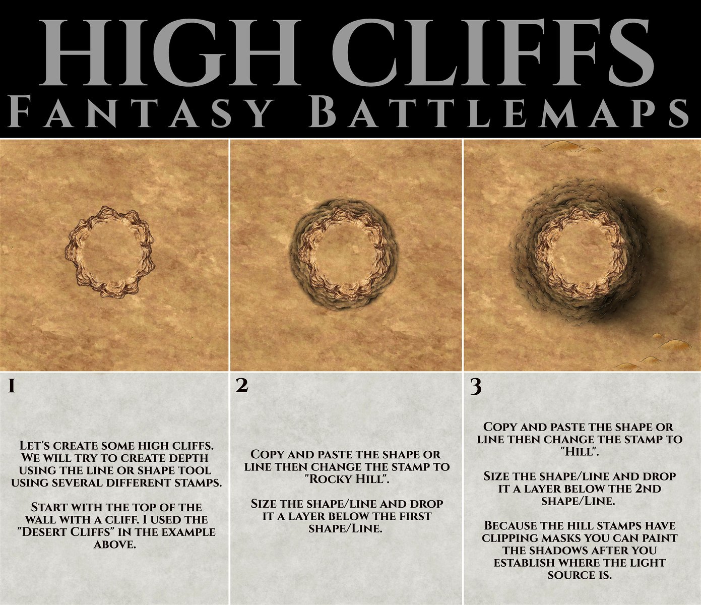 High Cliffs  (Fantasy Battlemaps)