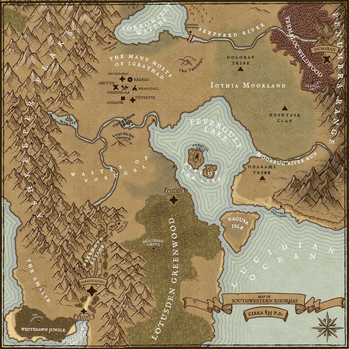 Southwestern Xhorhas | Inkarnate - Create Fantasy Maps Online