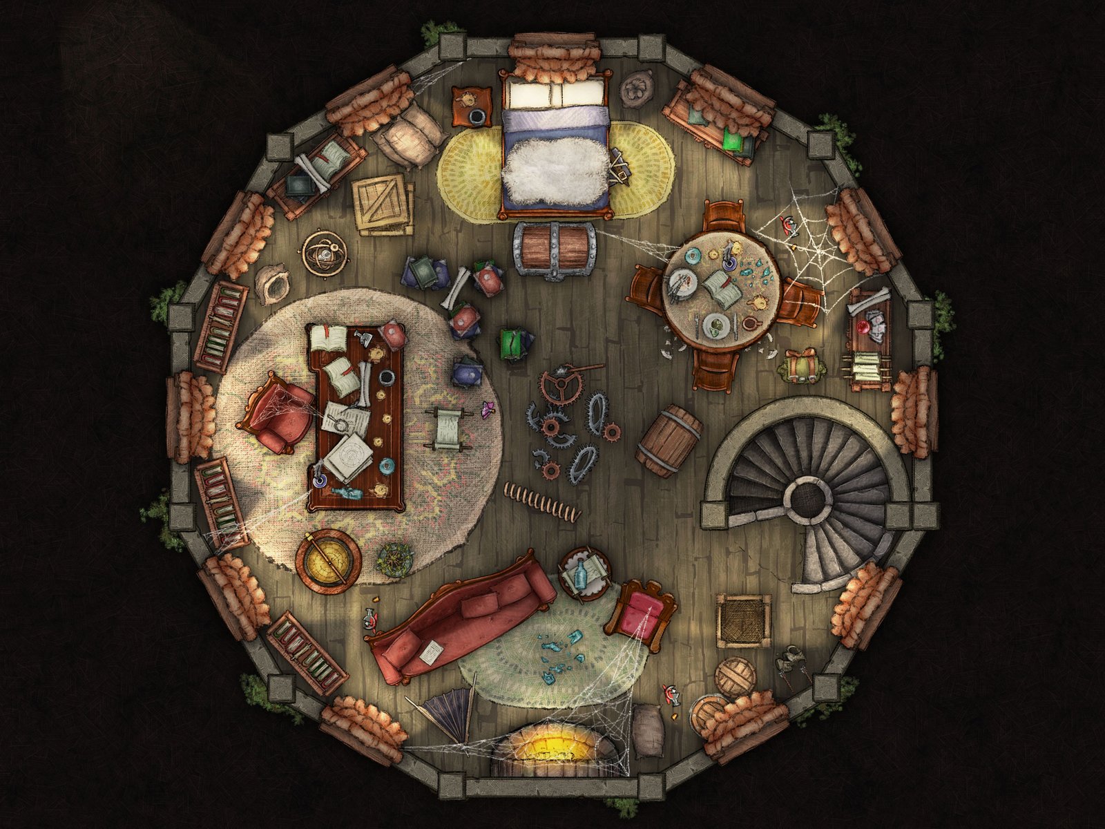 Haunted House - Turret Bedroom 