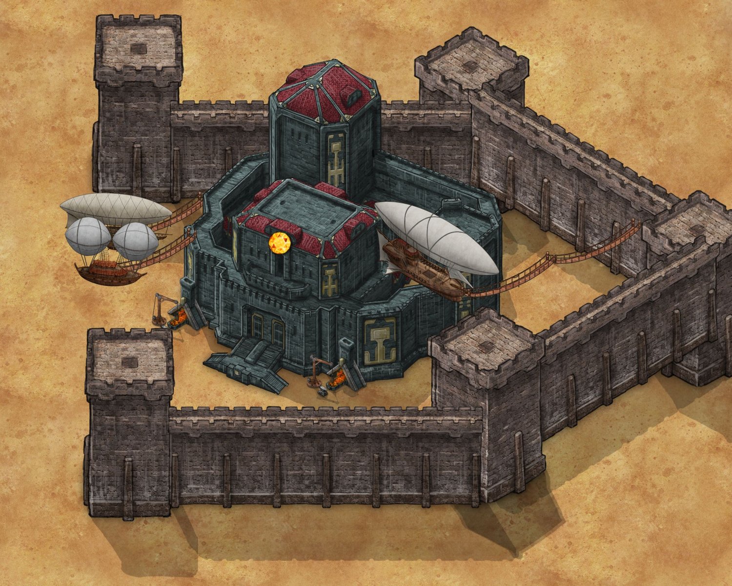 Elemental's gate (earth) Inkarnate Create Fantasy Maps Online