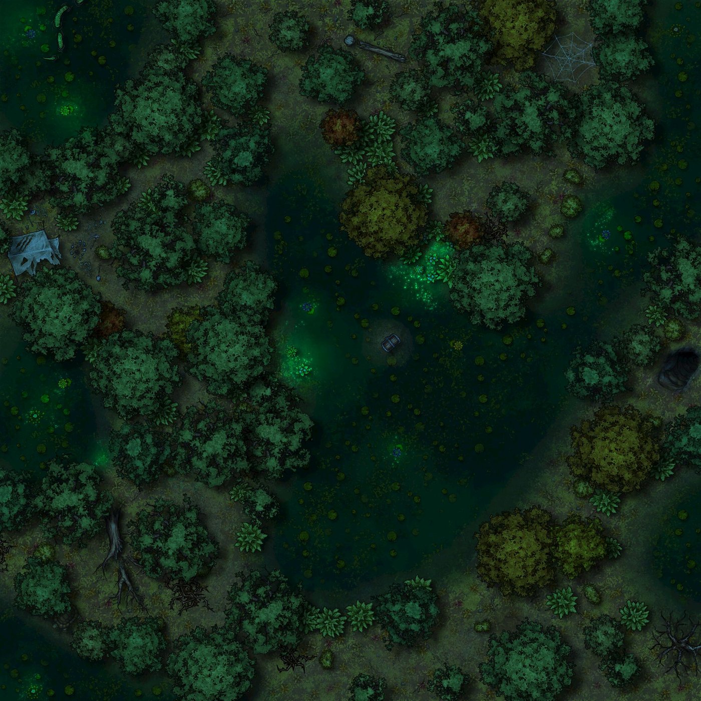Swamp Battlemap (night)