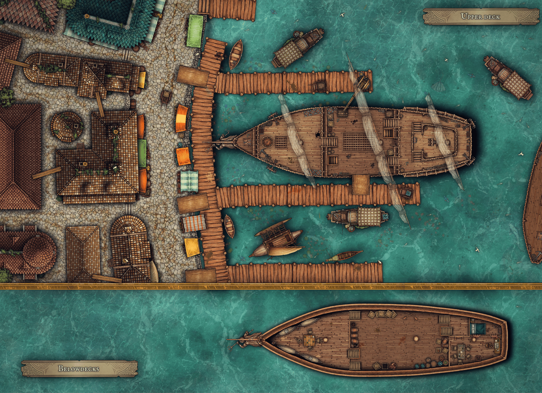 Ship capture from the docks battlemap