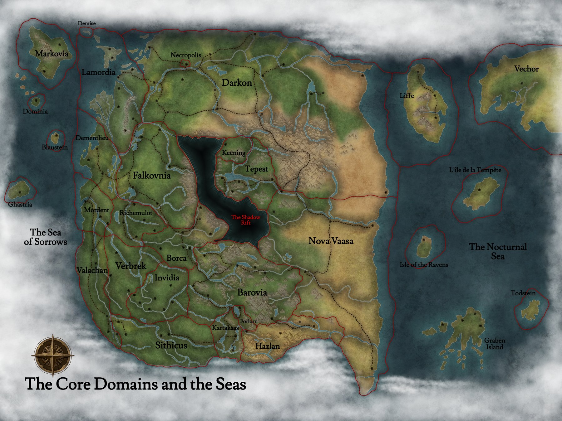 Ravenloft Core Map (c. 758) – unlabeled