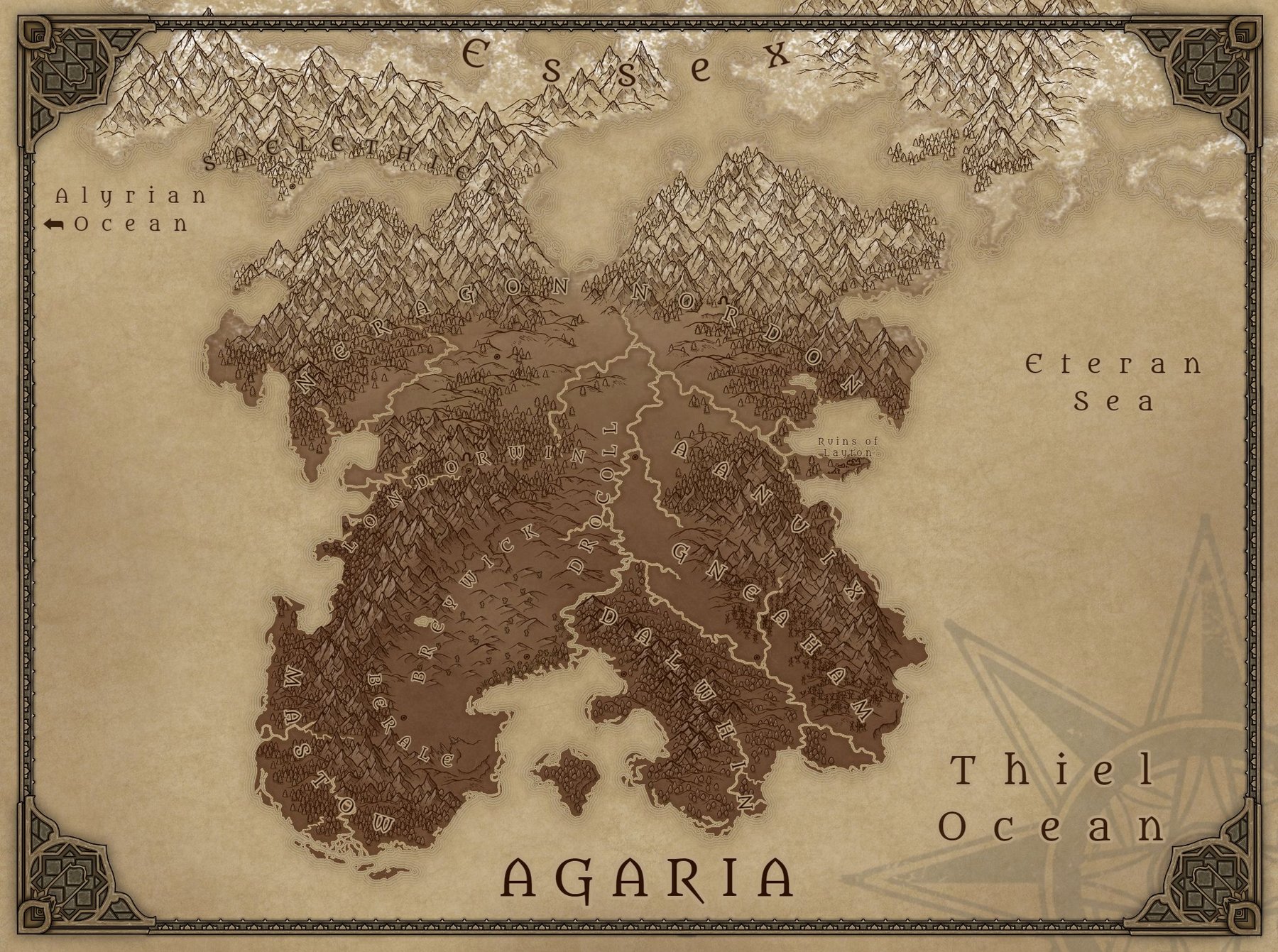 Agaria - Parchment Map