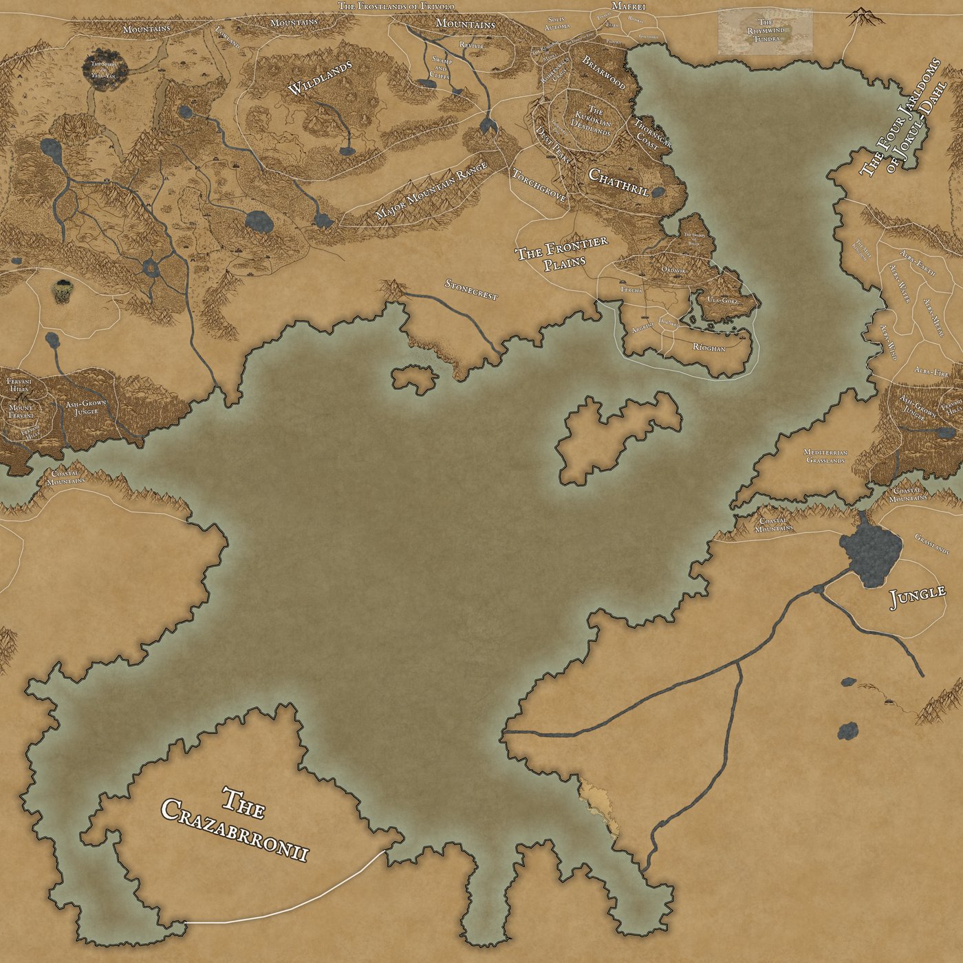 The Skies of Ascha World Map (W.I.P)