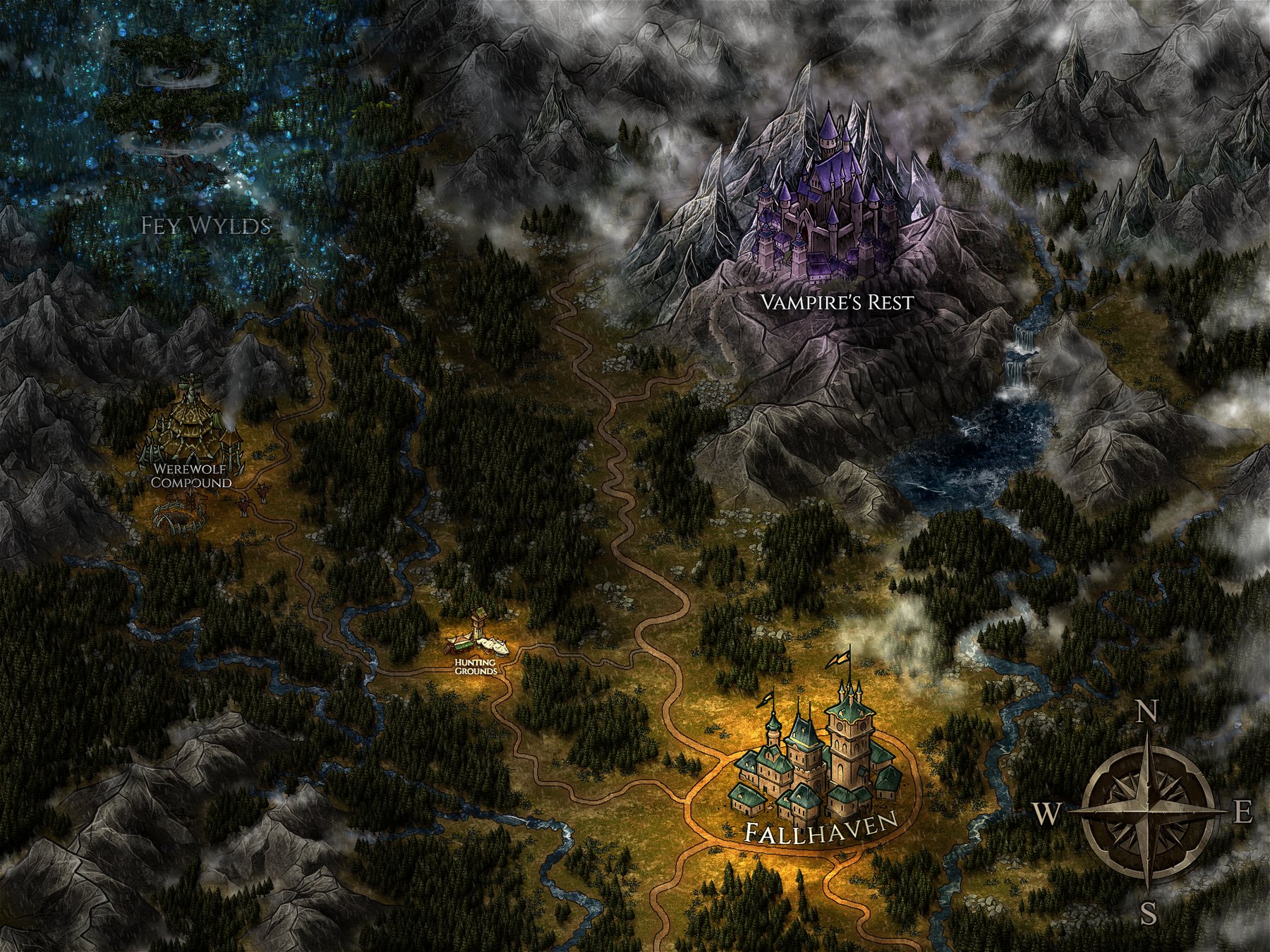 Wooded Valley Regional Map
