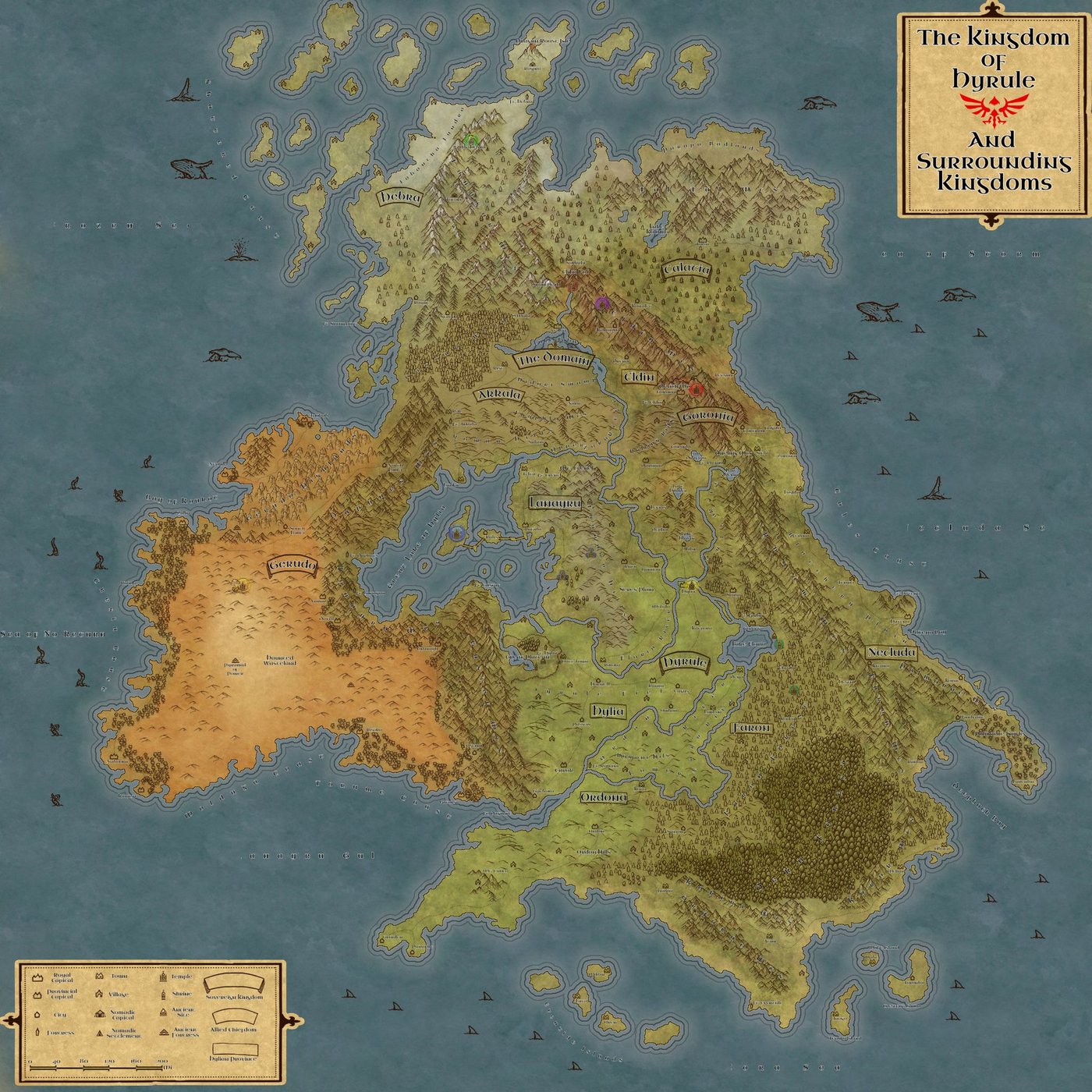 Map of Hyrule (Geographic)