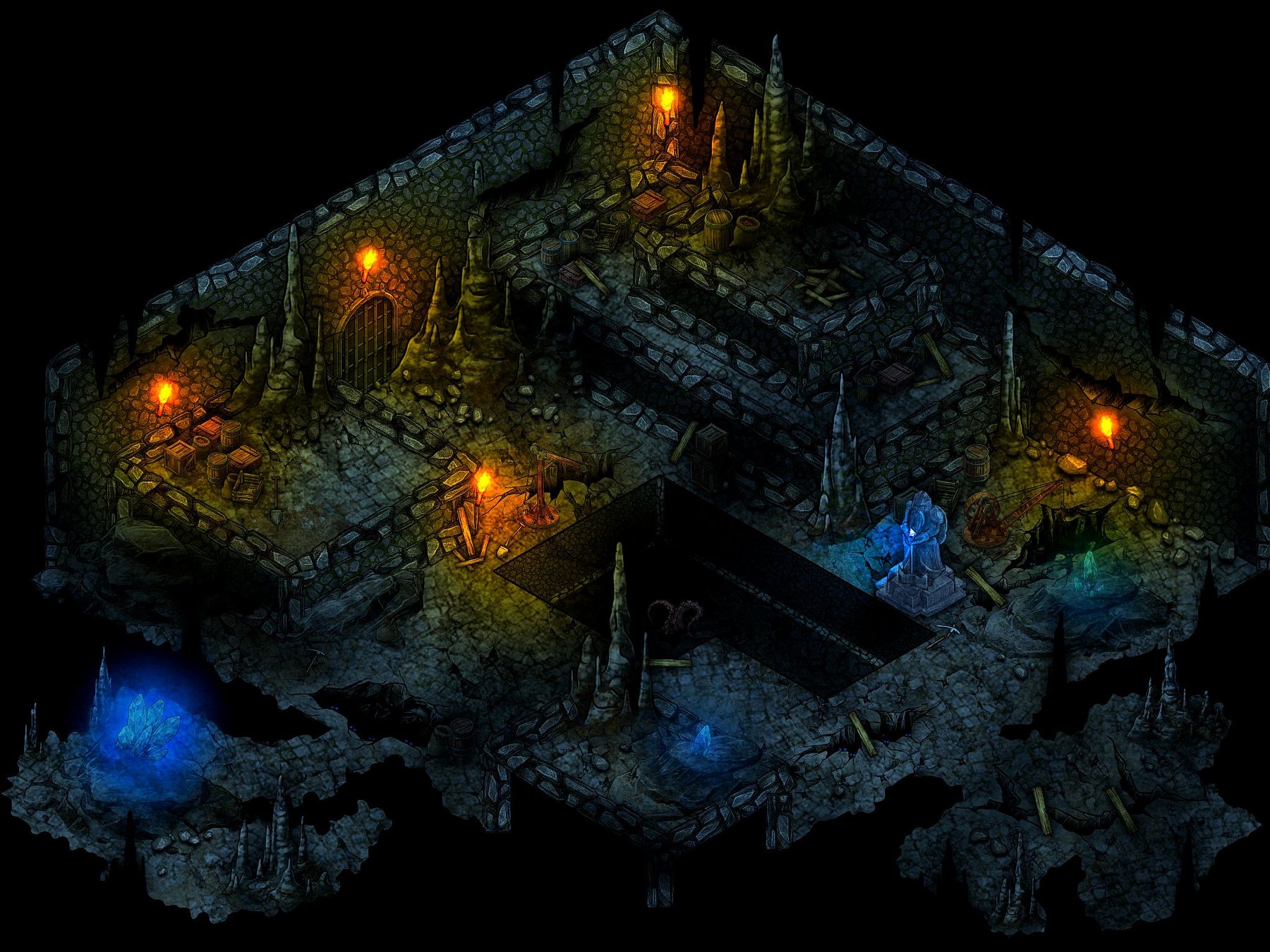 Isometric Dungeon Room