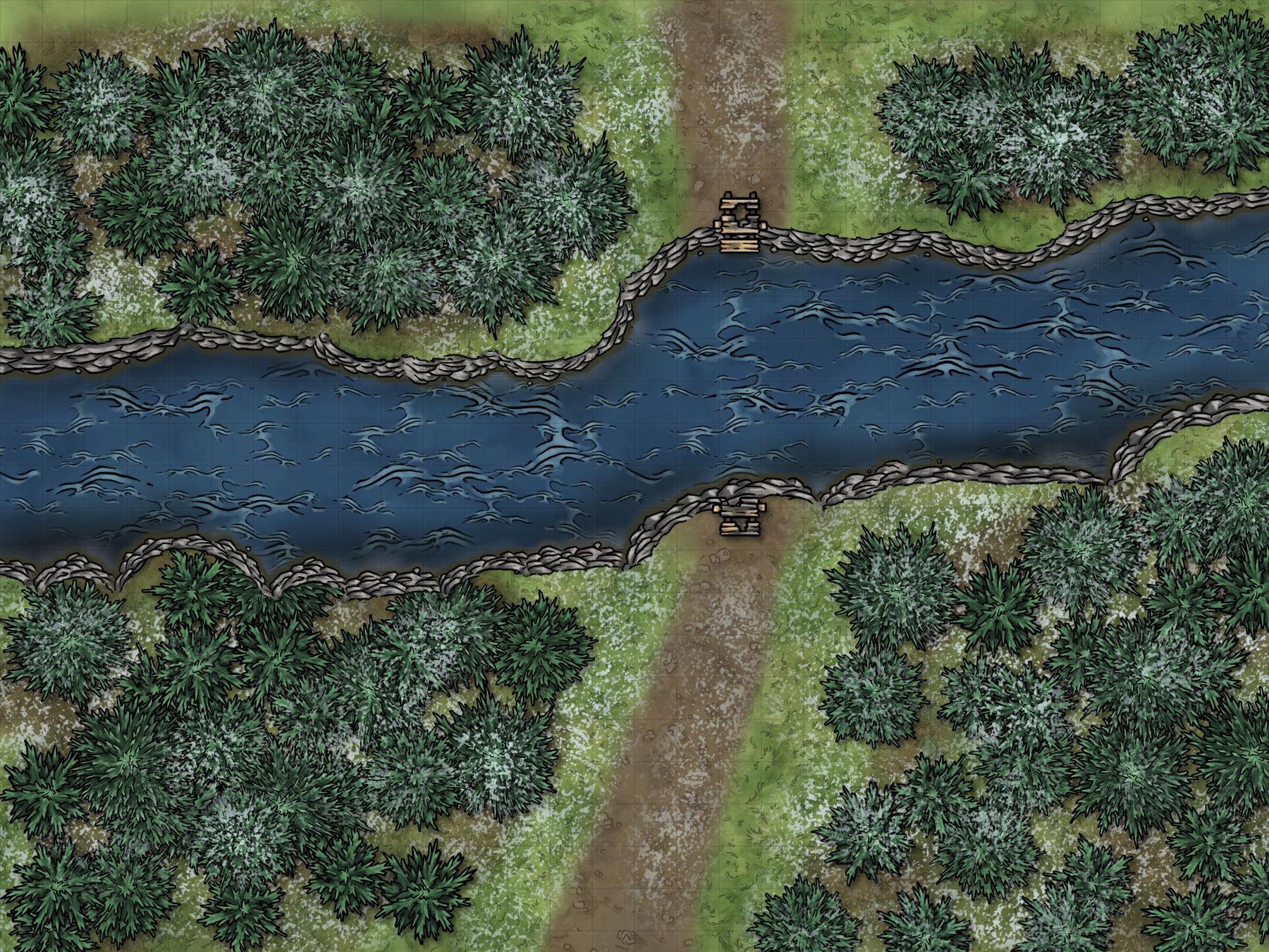 River Crossing Snow