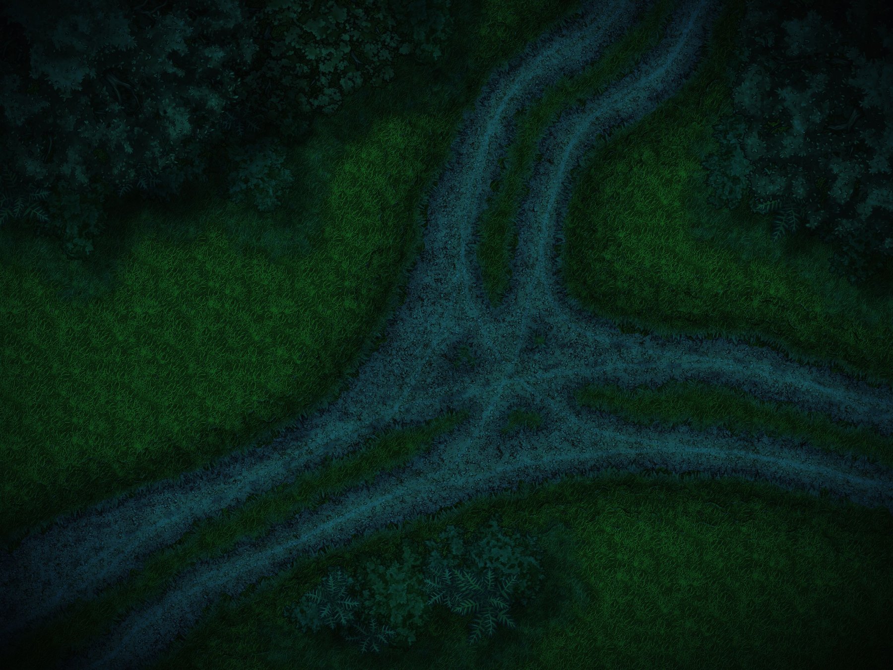 Fork in the road - Night