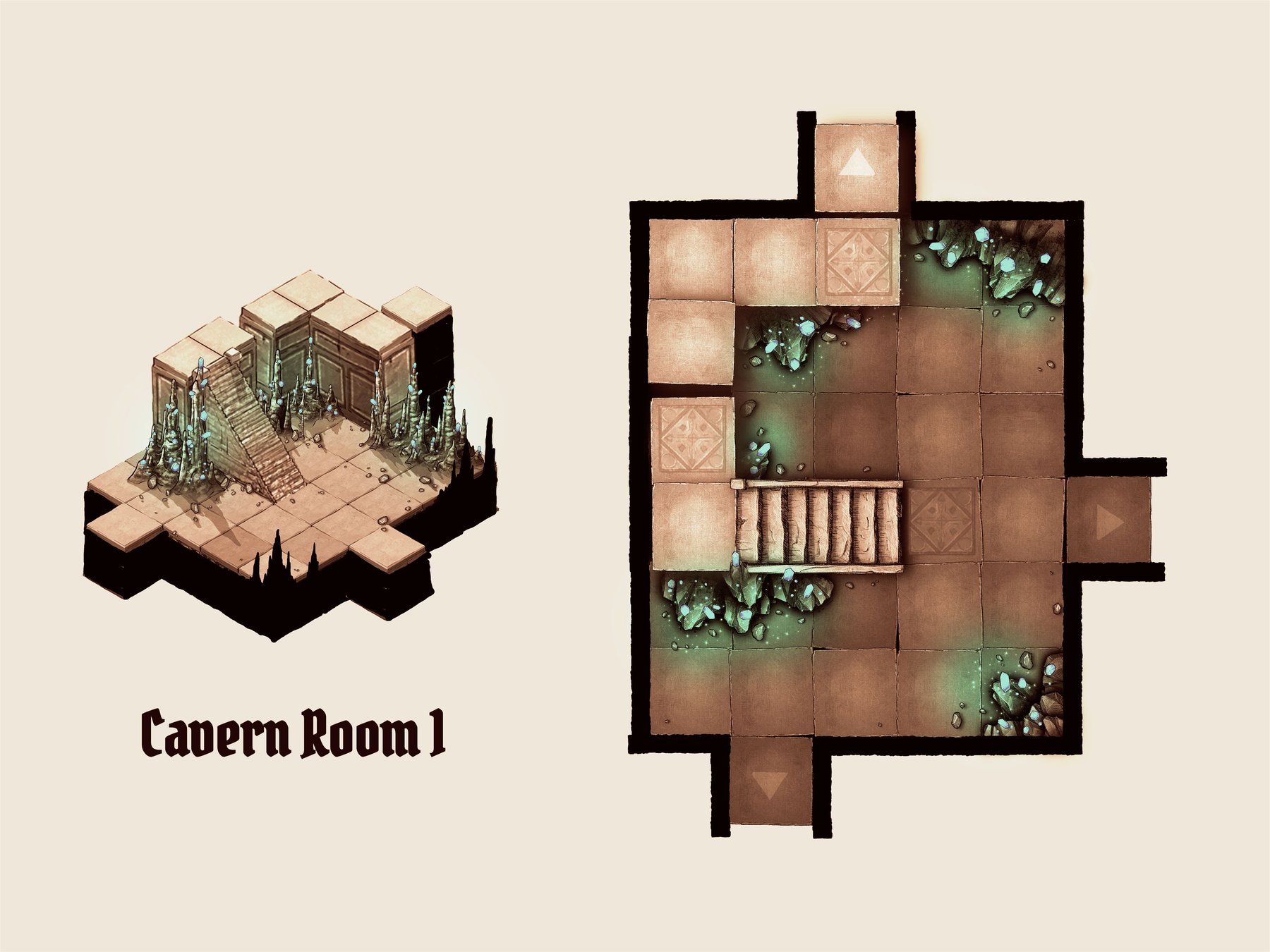 Cavern Isometric & Battlemap
