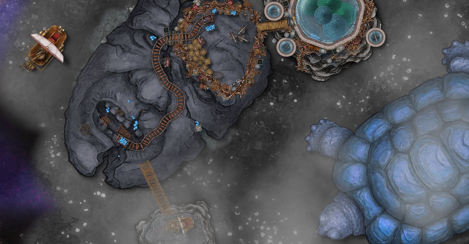 Astral plane battlemap - Githyanki outpost
