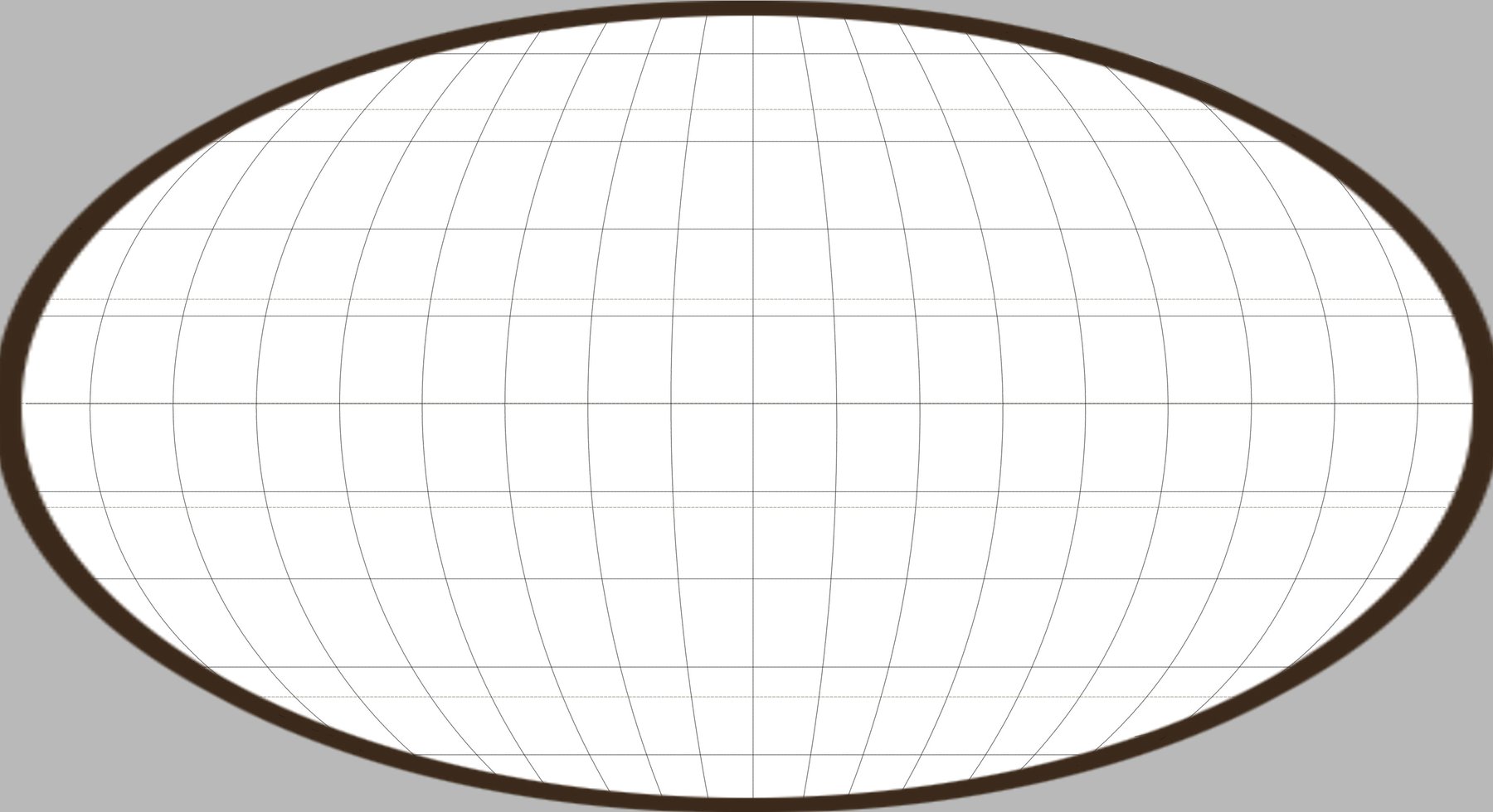 Mollweide projection map template