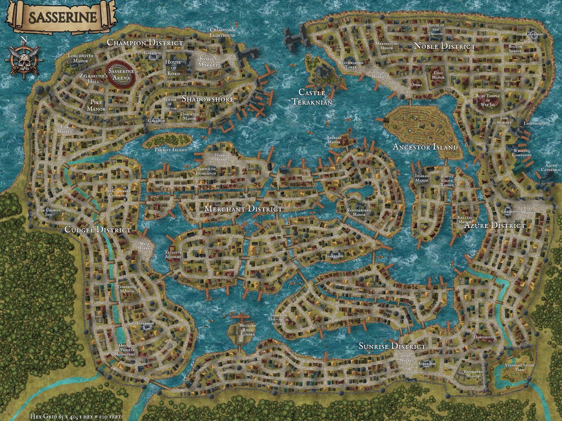 Sasserine DM Map