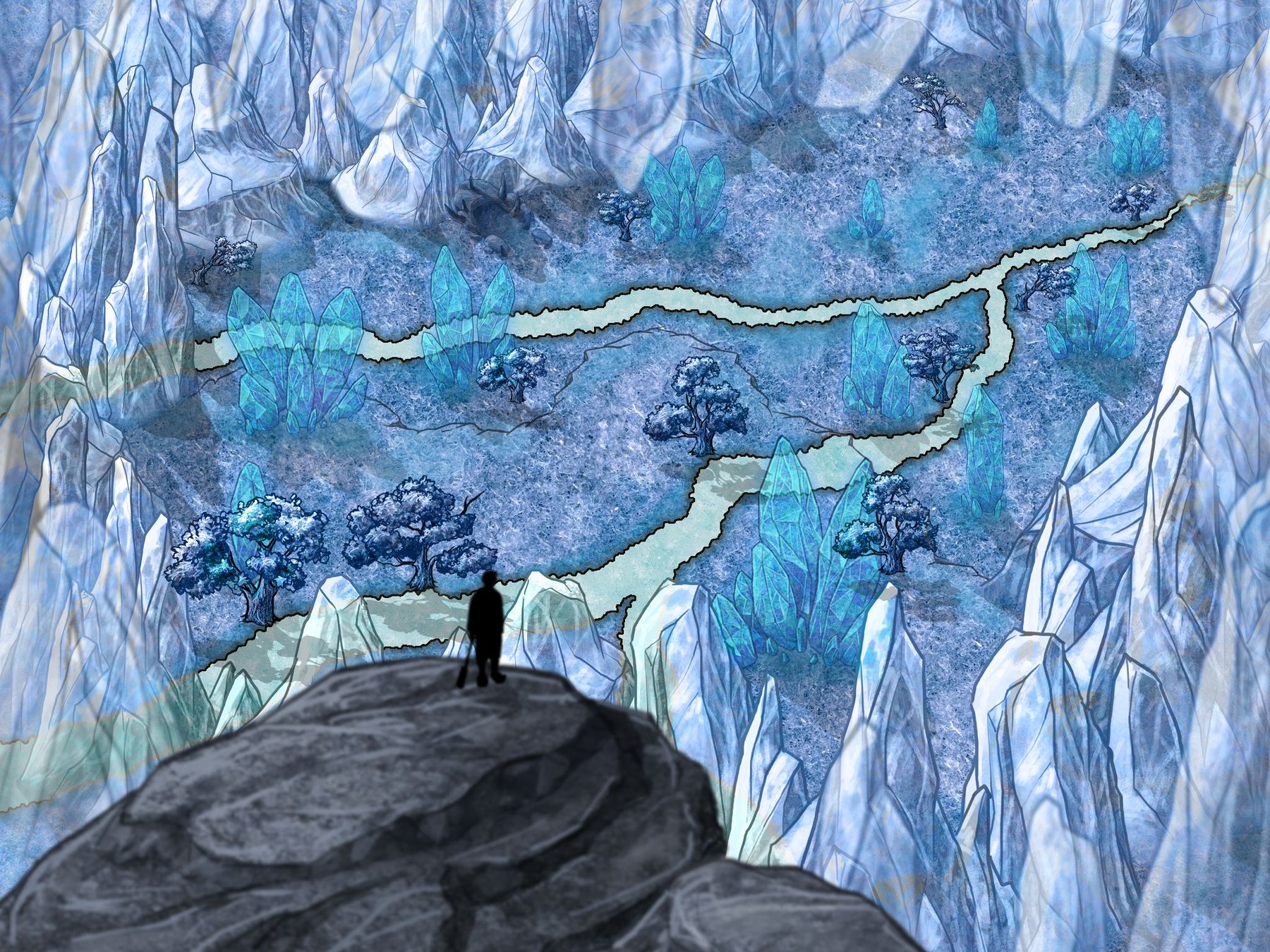 Maptober - #20 Crystal Cave