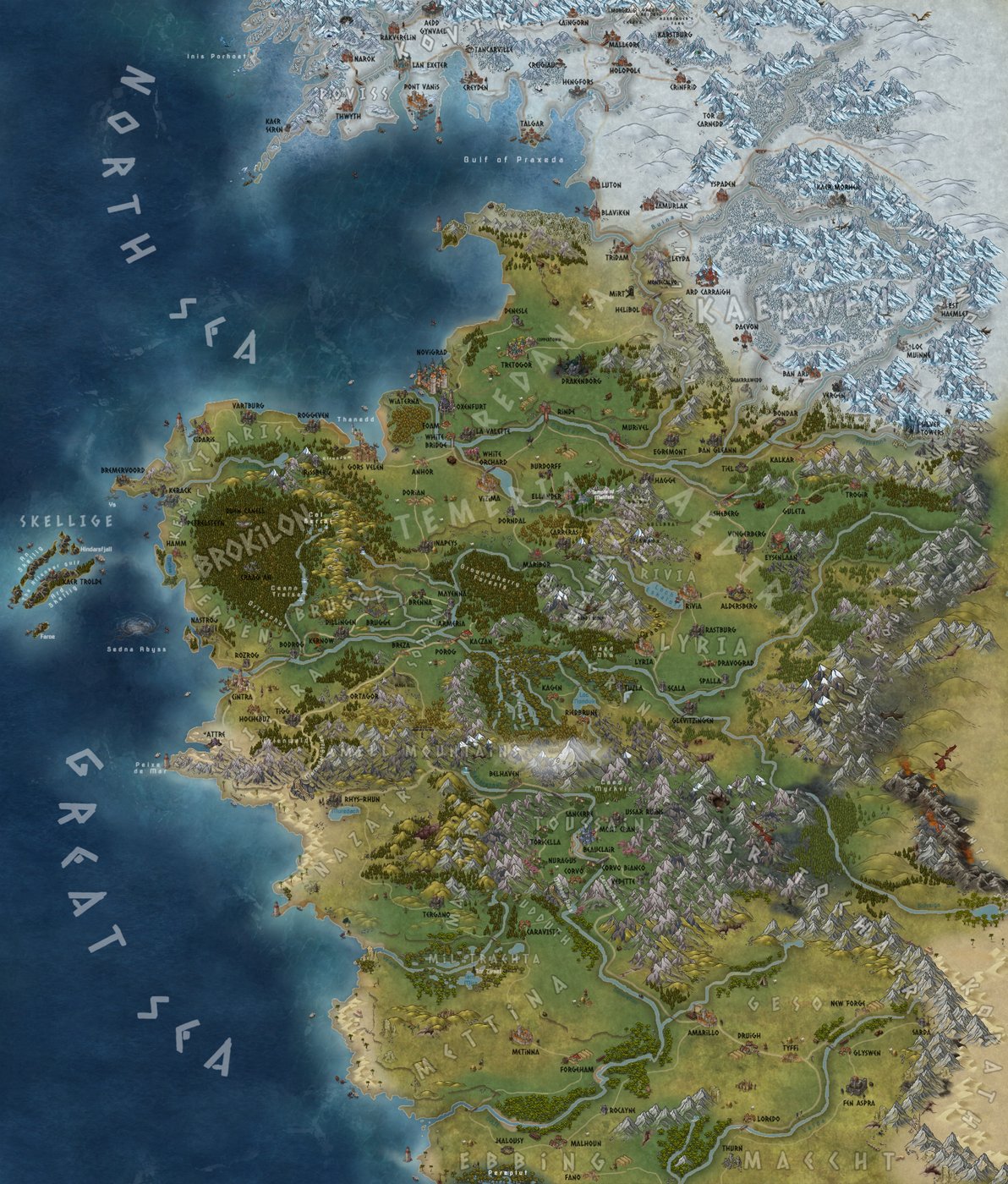 Map of the Witcher World