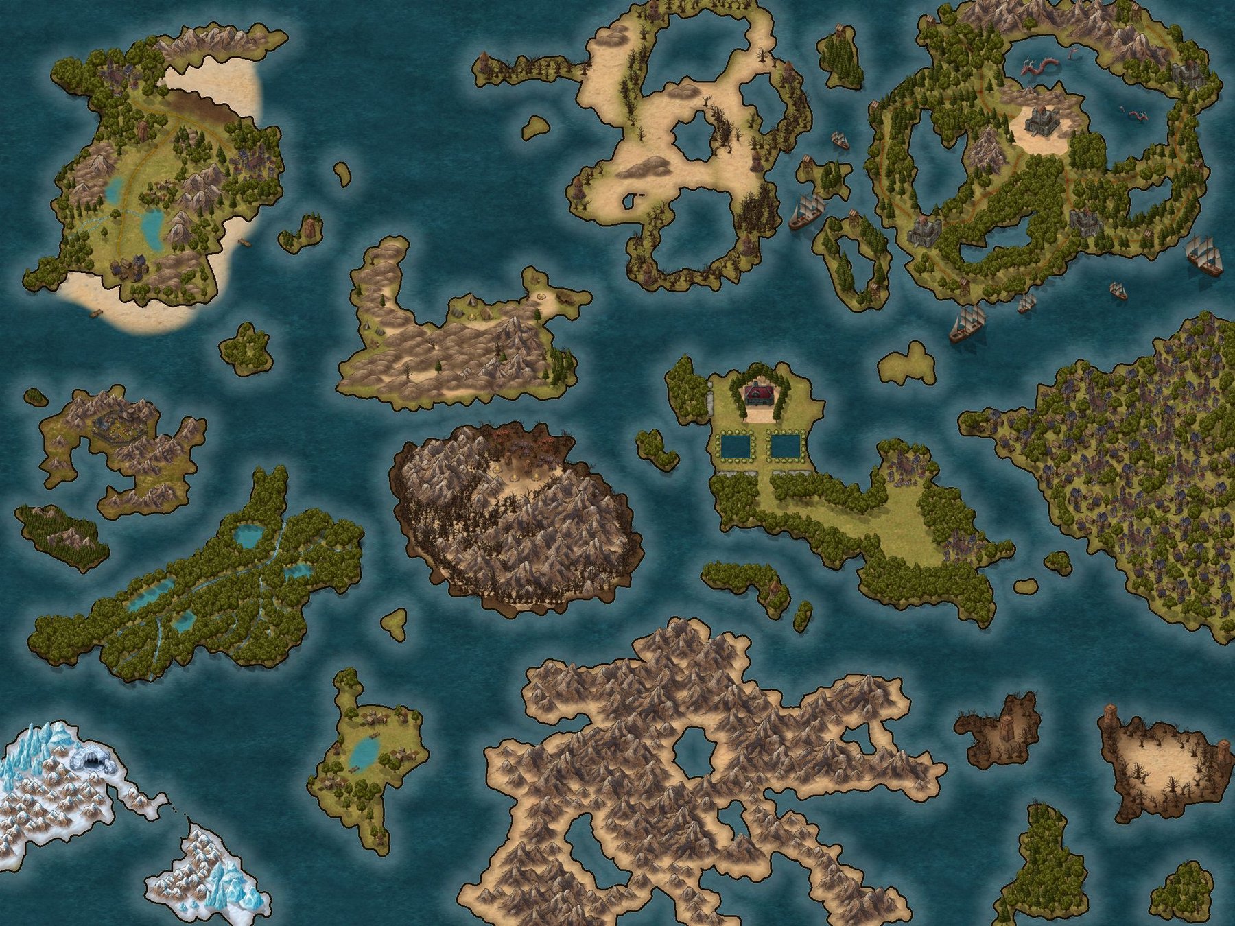 Fantasy Map Mehrere Inseln