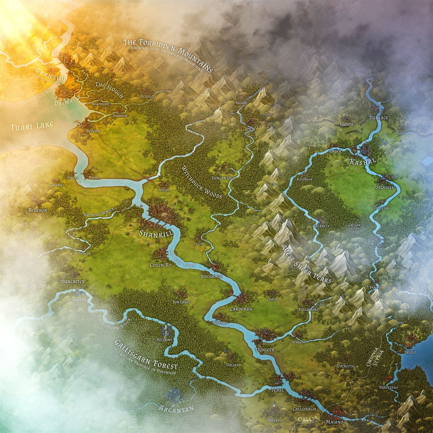 Fantasy Region Map - Shankill Area