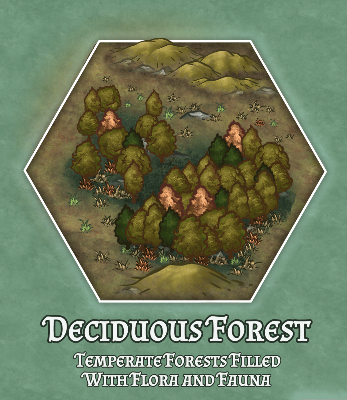 Hex Terrain - Deciduous Forest