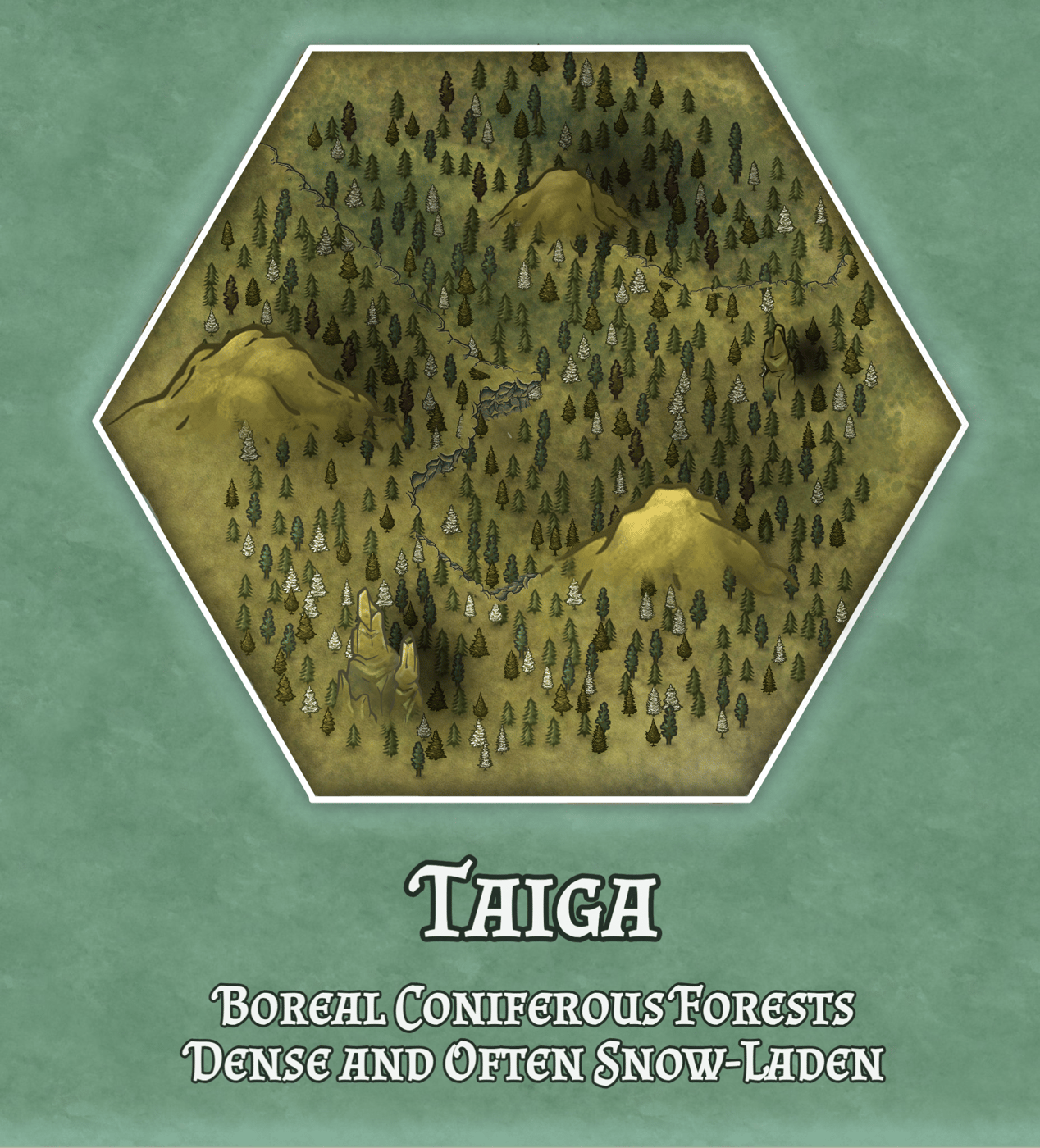Hex Terrain - Taiga