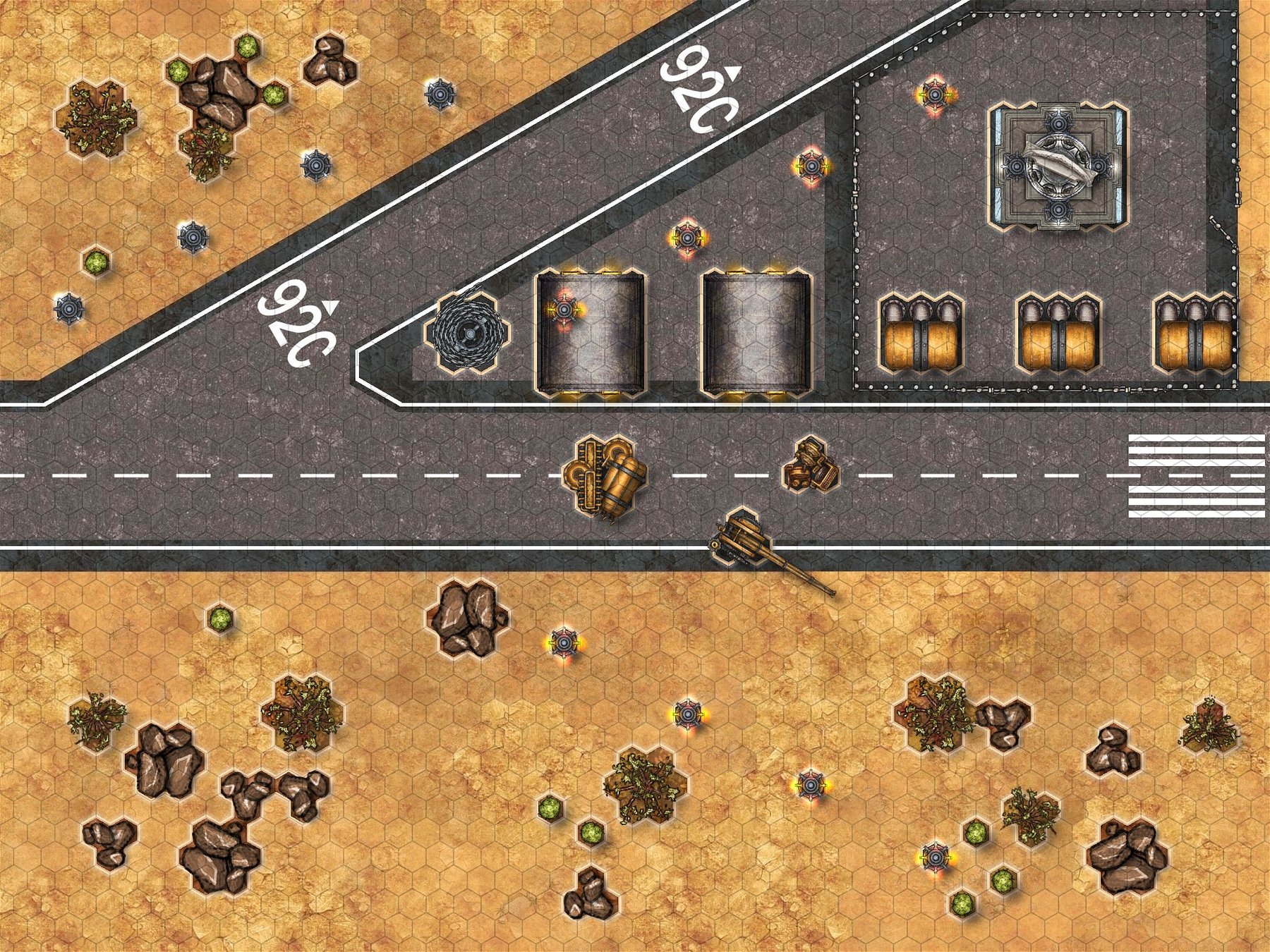 Desert Runway Battlemap 1 - LANCER