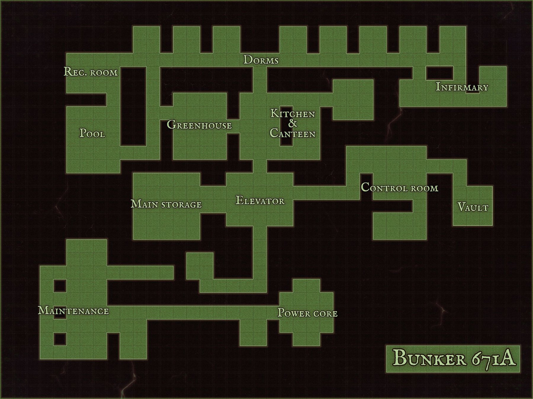Bunker - Layout map