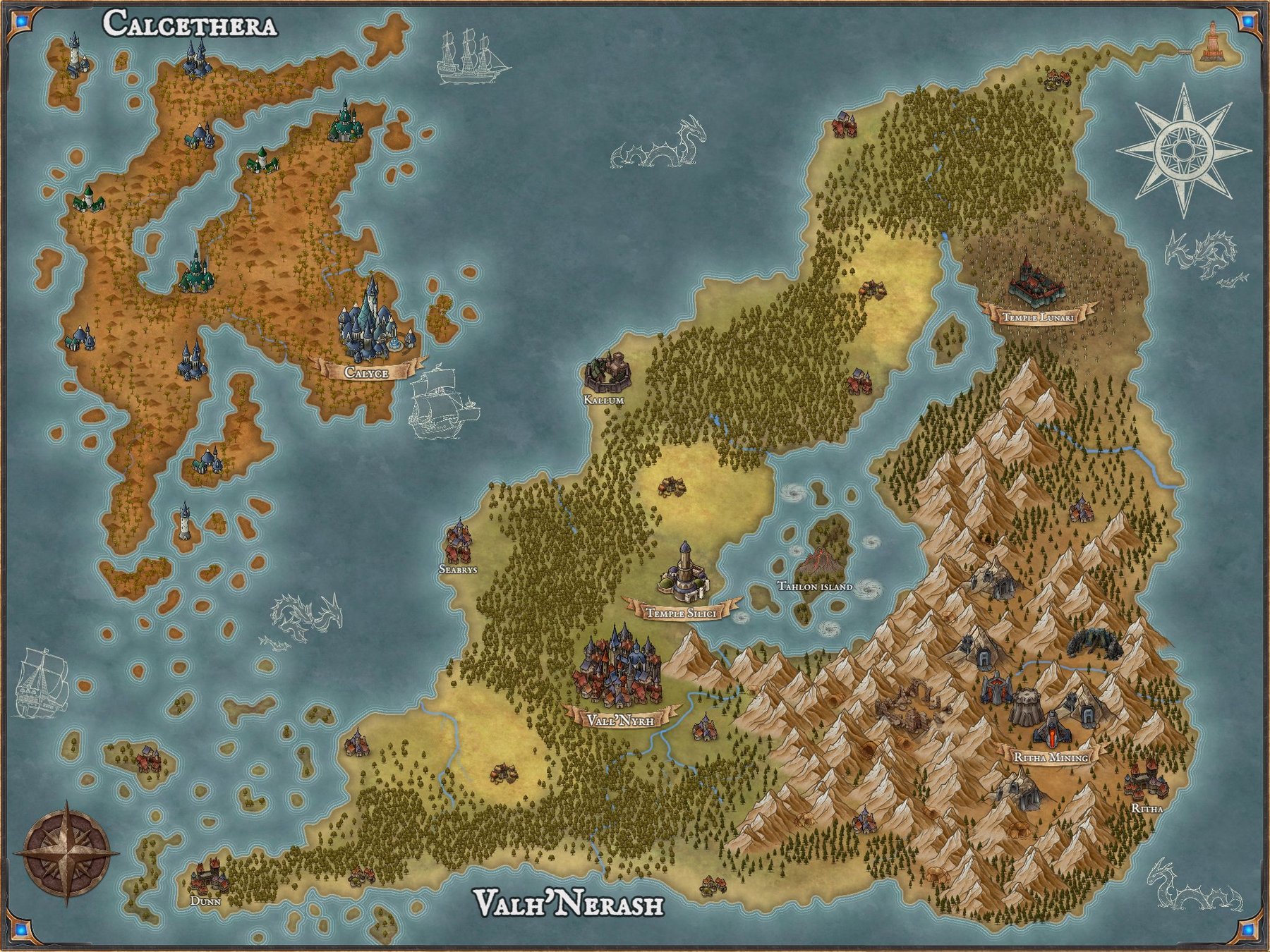 World Orbyss - Continent Valh'Nerash & Calcethera