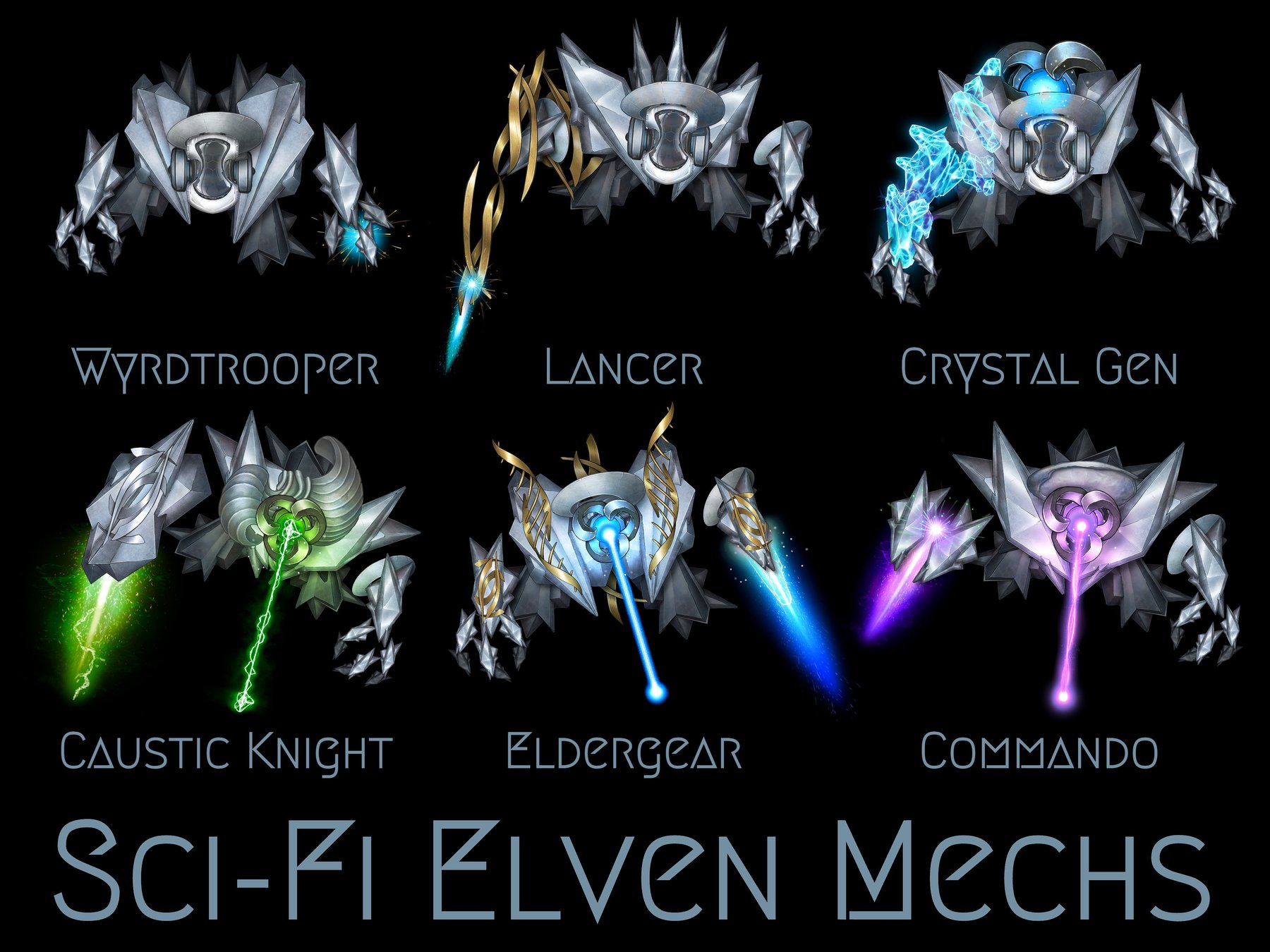 Sci-Fi Elven Mechs