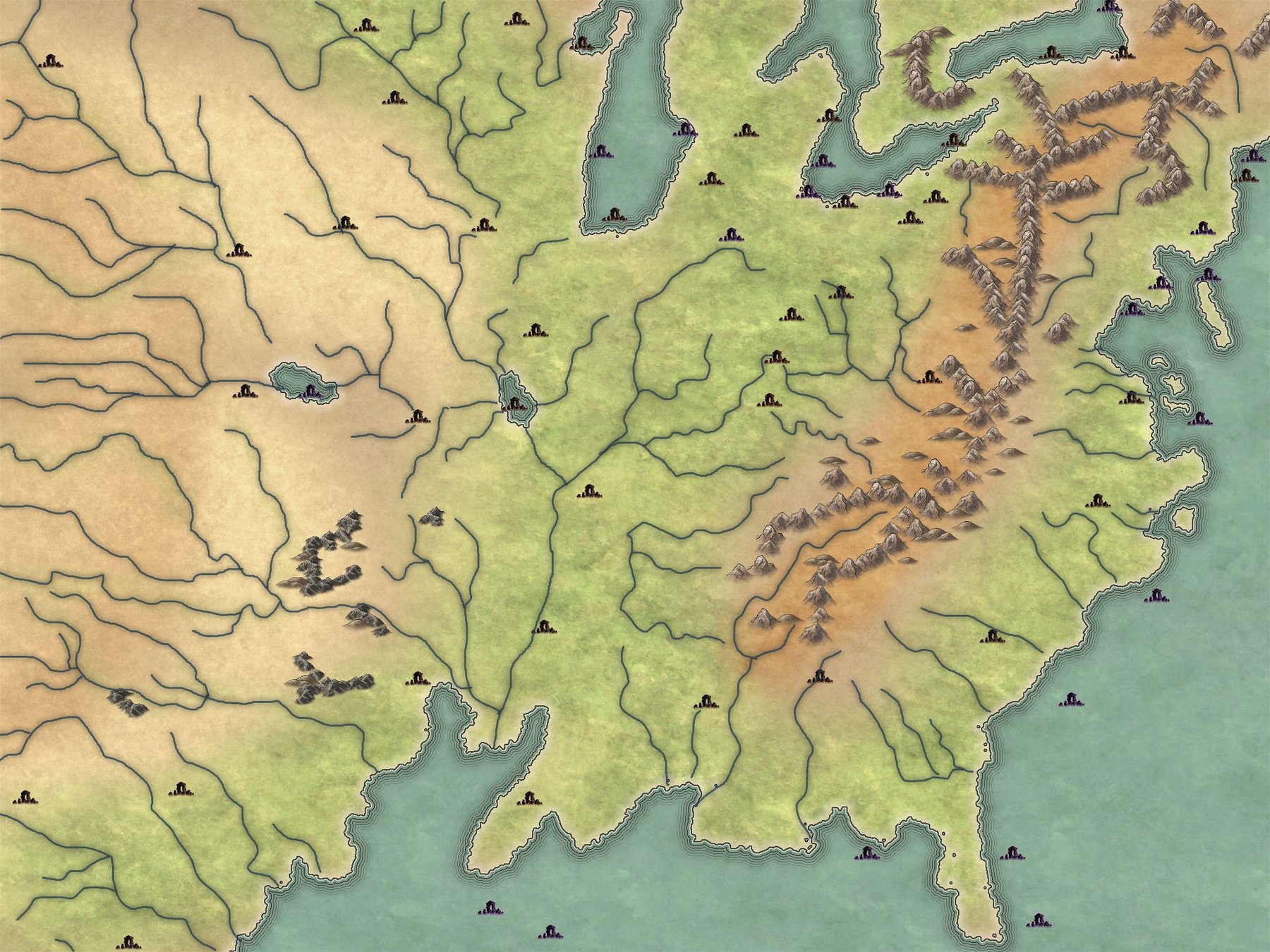 Southeast Gamma USA w/Ruins & Rivers