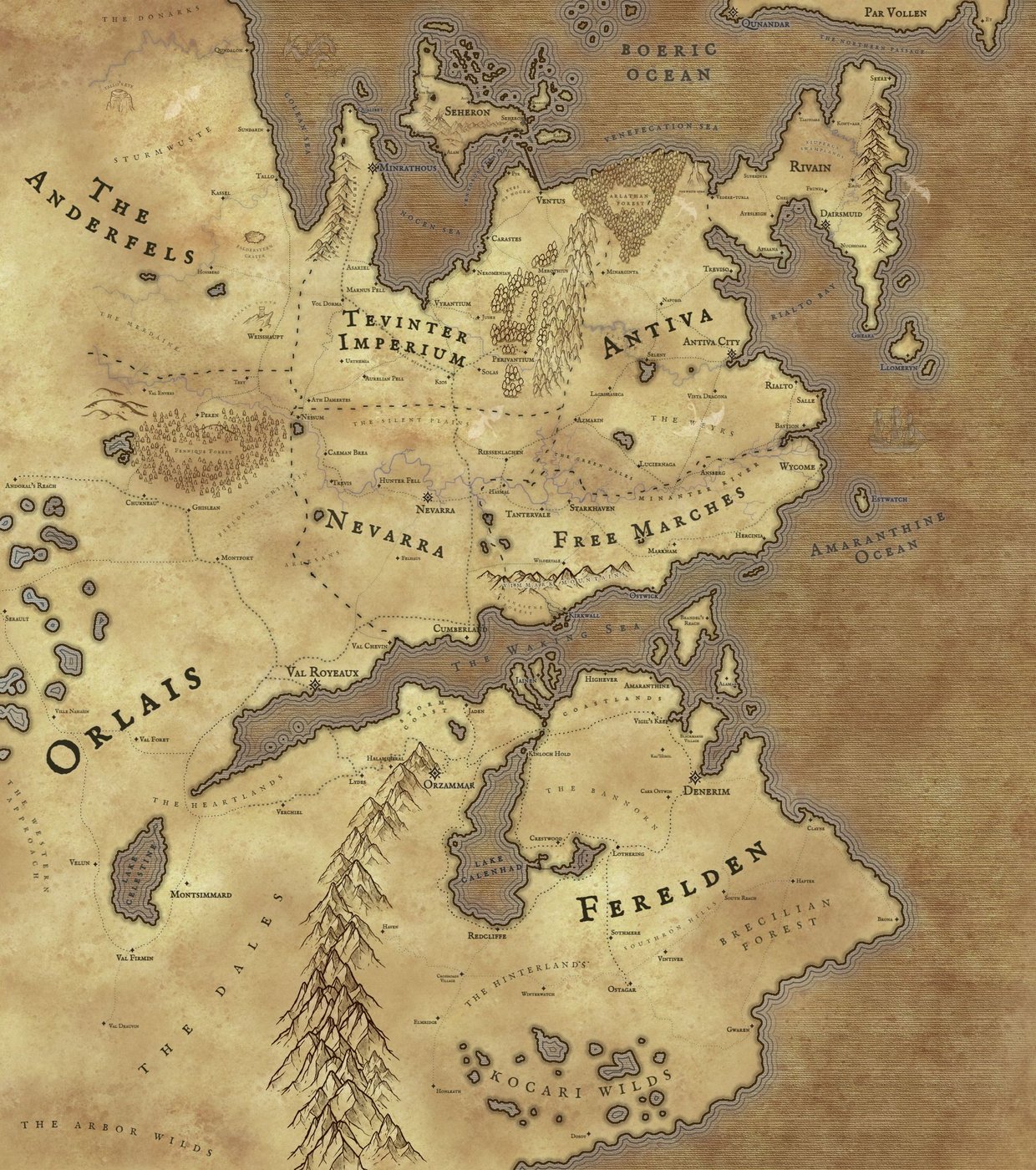 Thedas World Map