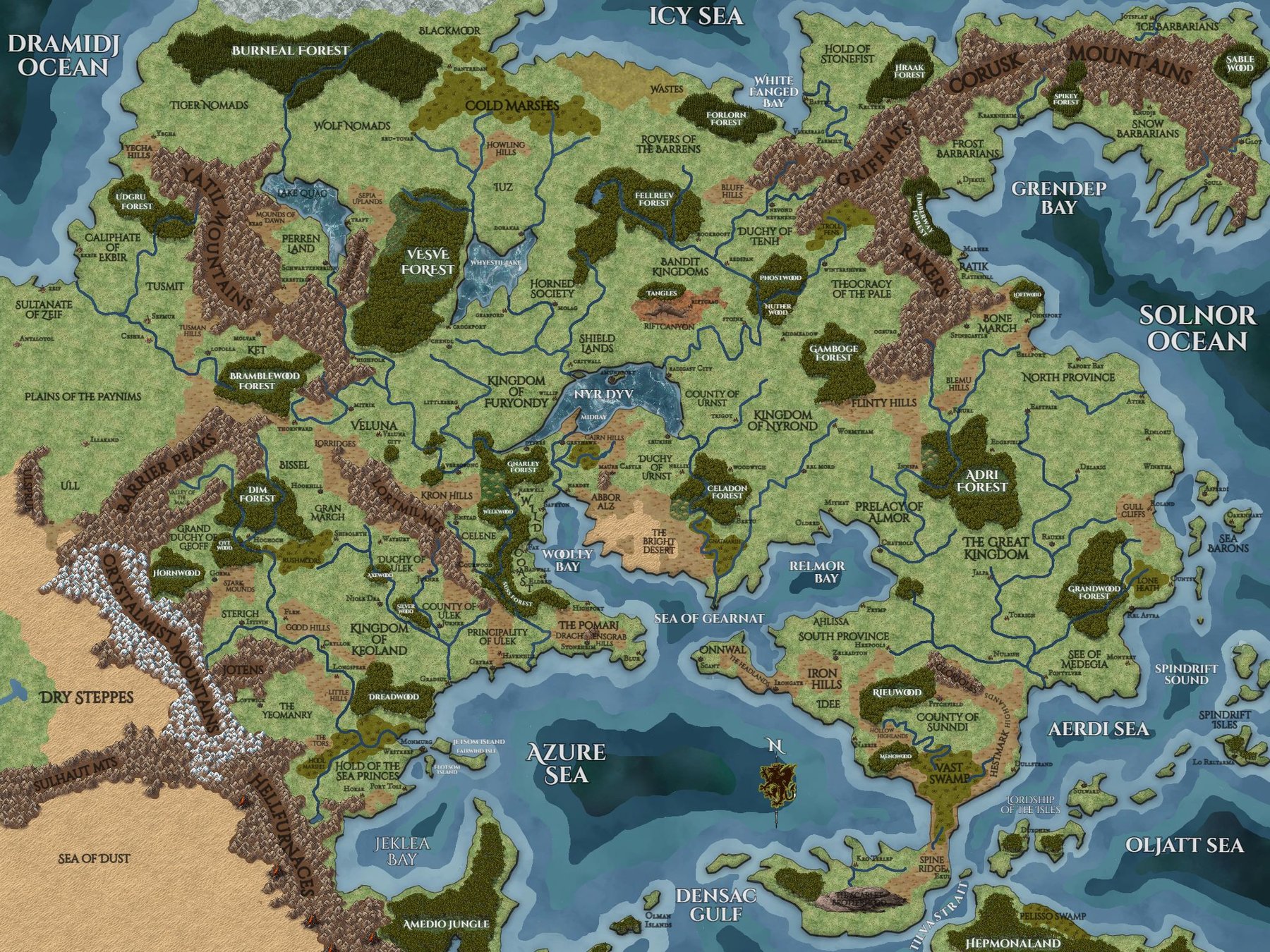 World of Greyhawk Overland Map
