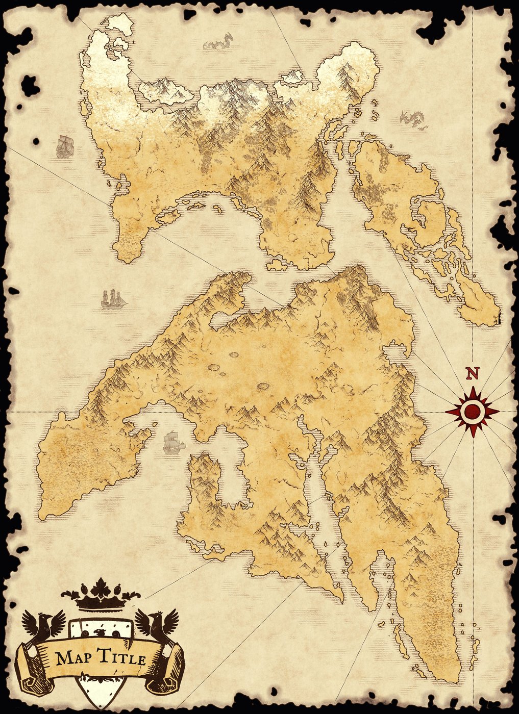 Parchment Map Template