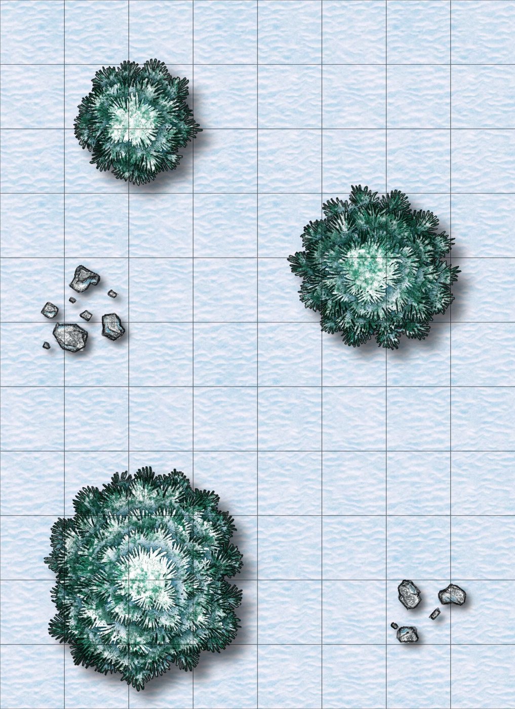 Snowy trees a4 print