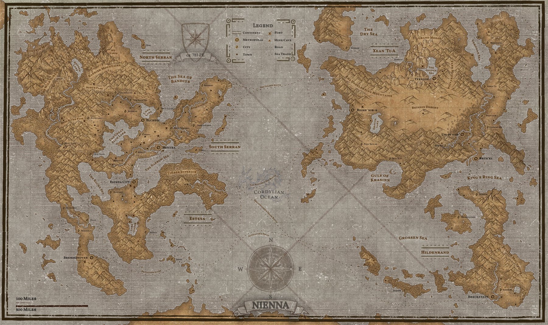 Geographical Map of Nienna