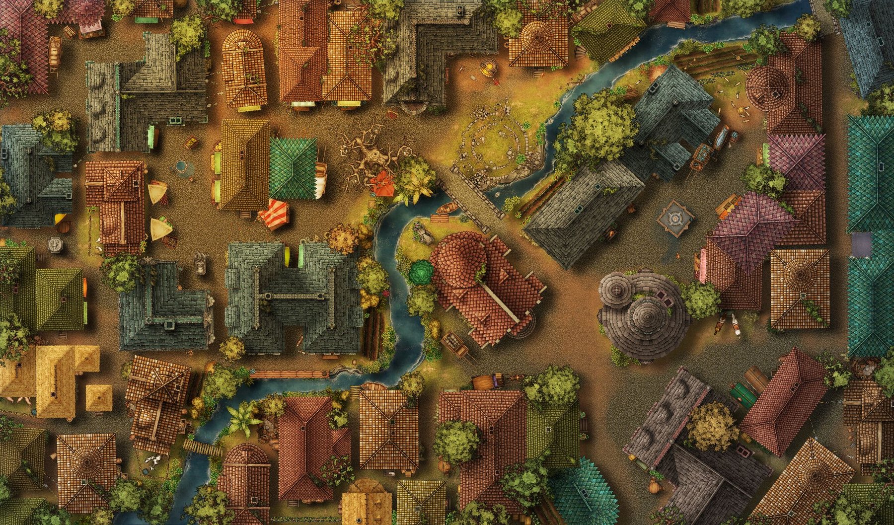 City district for large scale combat