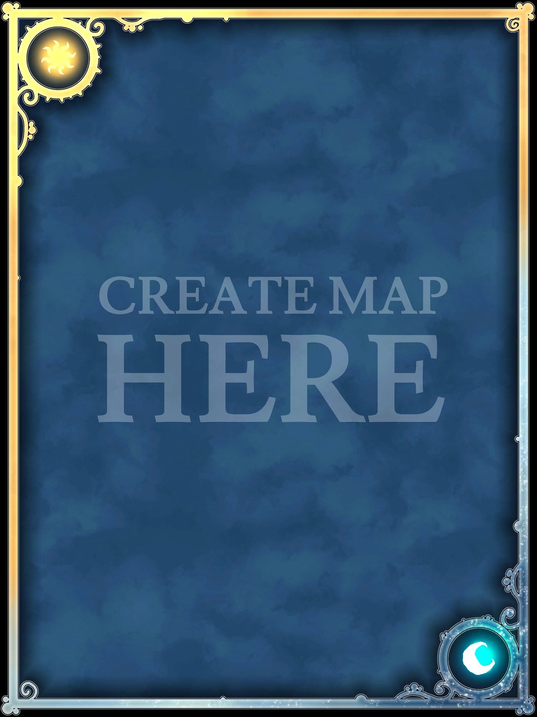 "Sun & Moon" Map Frame