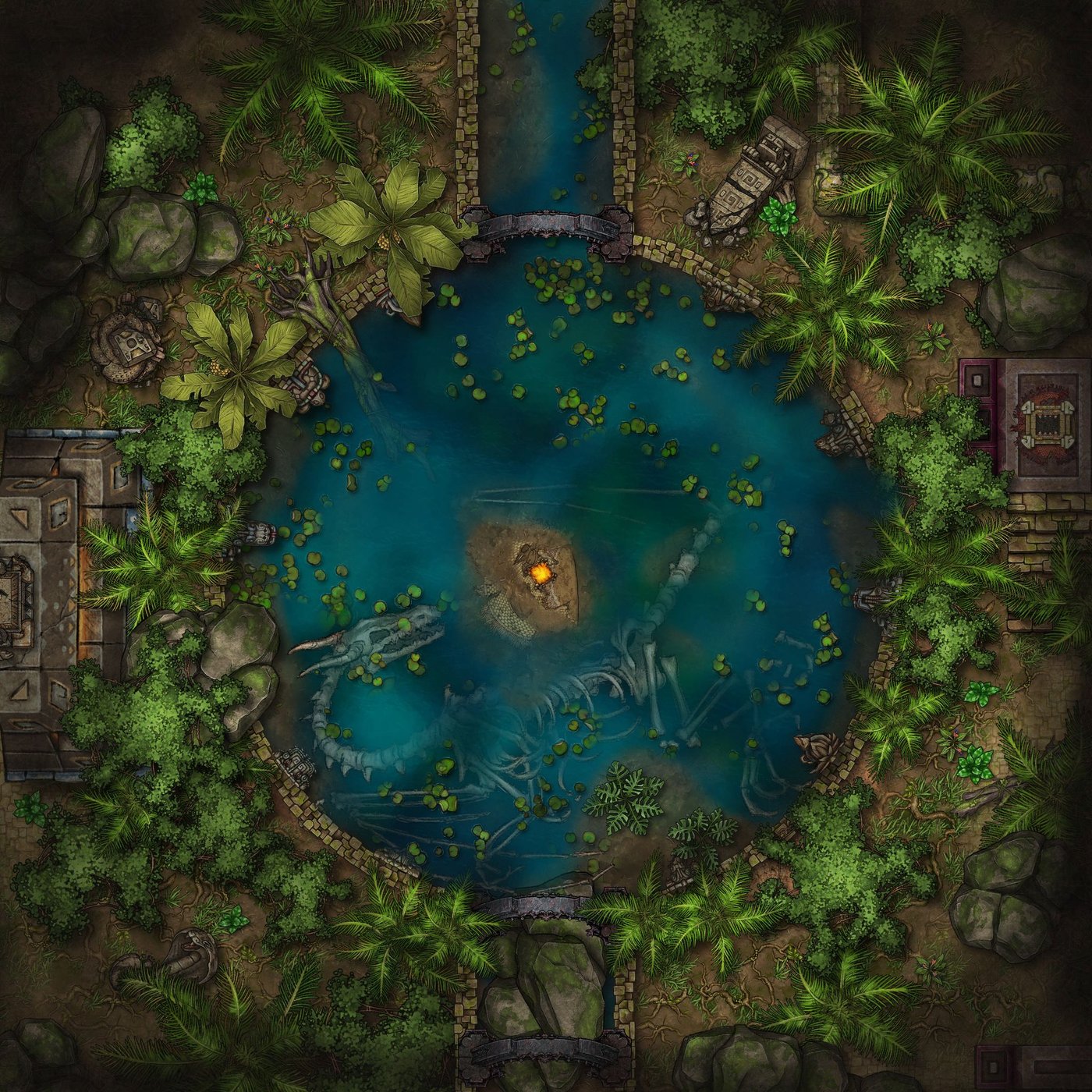 Forgotten arena, reclaimed by the jungle
