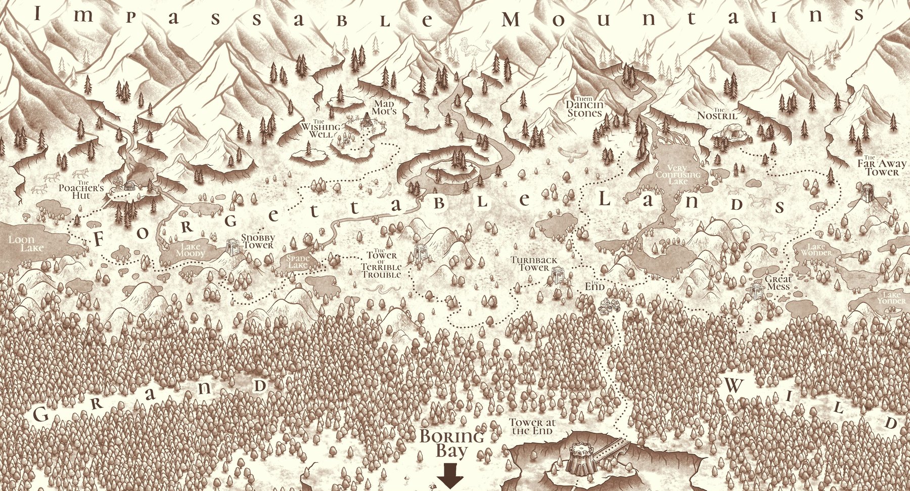 Grand Wild, the Forgettable Lands, & the Impassable Mountains