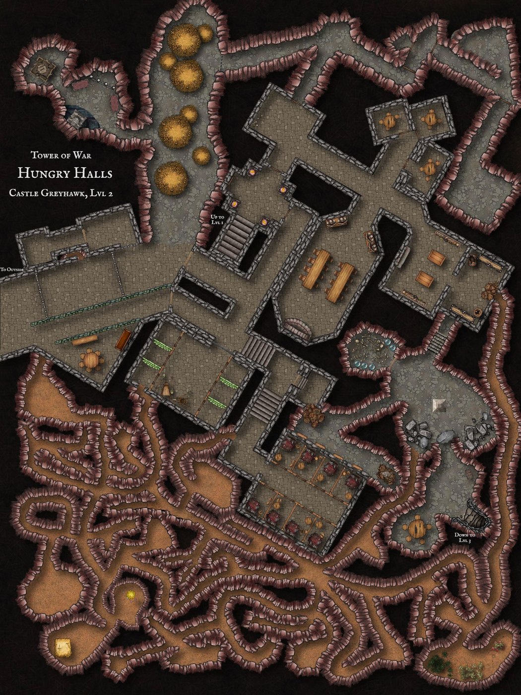 Tower of War, Hungry Halls 2nd level, Castle Greyhawk