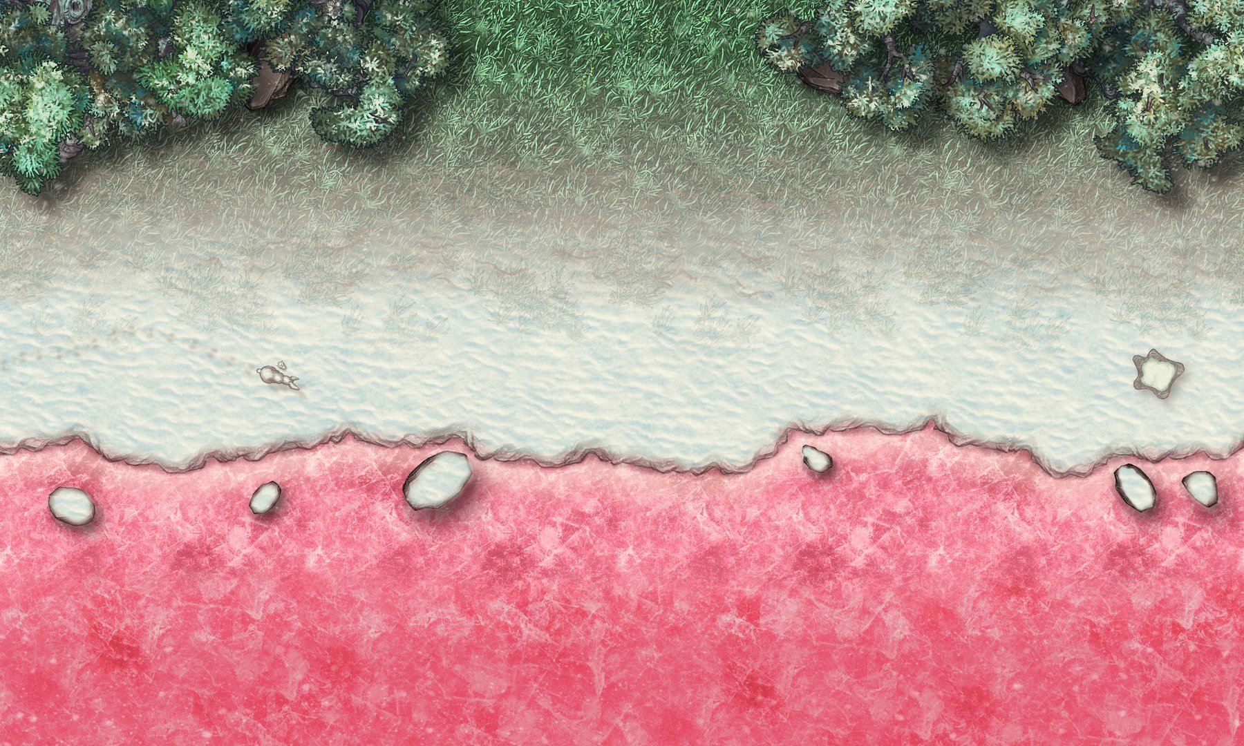 Abrosexual - Pink ice lake in the snow